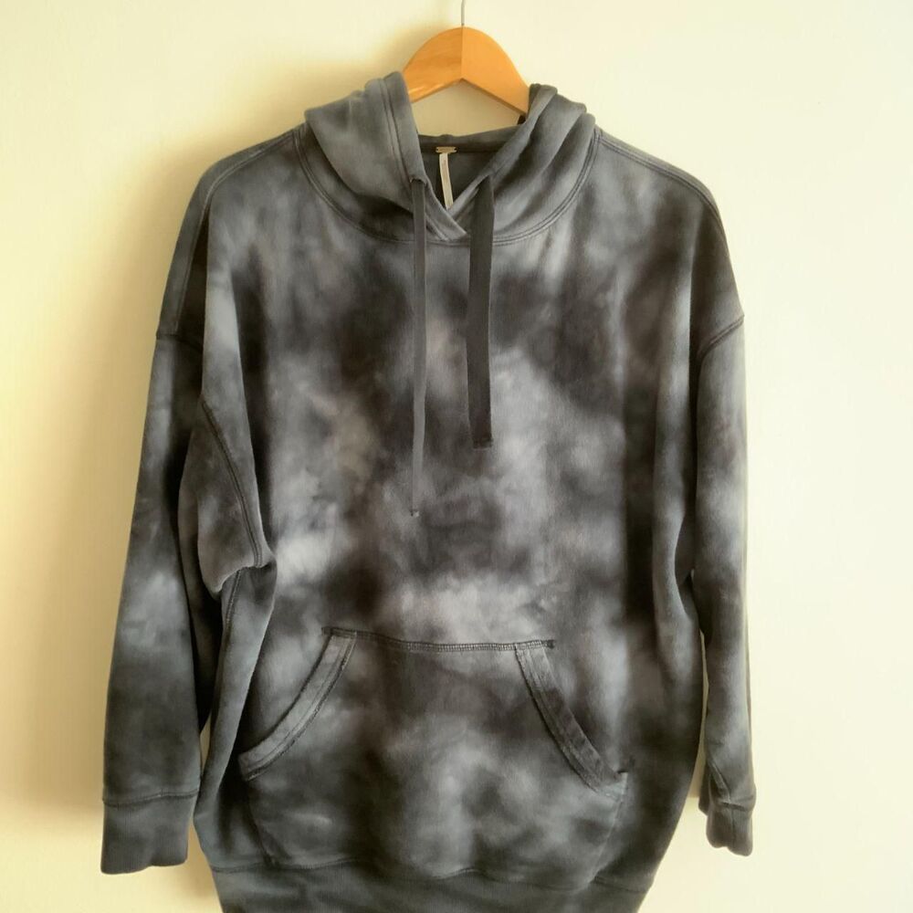 Free People Women's Grey and Black Hoodie